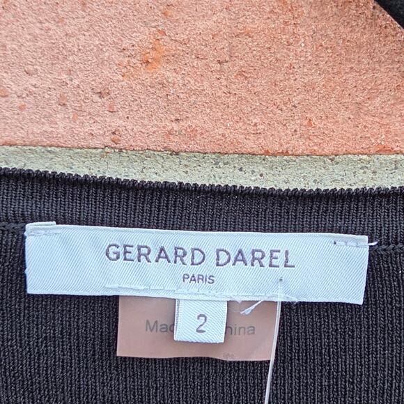 Gerard Darel black knit open front cardigan basics staple Minimalist - Picture 3 of 6